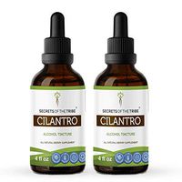 Cilantro Alcohol Liquid Extract, Organic Cilantro (Coriandrum Sativum) Dried Leaf Tincture Supplement (2x4 FL OZ)