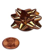 Metallic Gold Mini Bows 1 1/4" | Quantity: 300 | Diameter - 1 1/4"