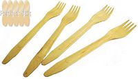 6" Wood Premium Perfect Ware Cutlery Forks. Pack of 100ct.