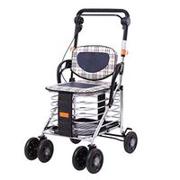 Drive Medical Wheel Walking Aid Height Adjustable, Upright Posture Rolling Walker Large Space, Super Lightweight Aluminum, Mobility Portable Rollator Walker with 4 Wheel, for Seniors Shopping,A