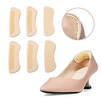 4D Heel Pads 3 Pairs Heel Cushions Inserts for Women and Men Shoes High Heels Preventing Heel Rubbing and Blisters and Slip Out (beige)
