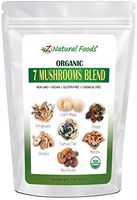 Organic 7 Mushroom Supplement For Immune Support - Lion’s Mane + Cordyceps + Chaga + Red Reishi + Shiitake + Maitake + Turkey Tail - Superfood Powder Blend for Coffee & Tea, Non GMO, Gluten Free, 1 lb