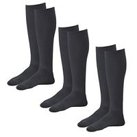Ames Walker AW Style 632 Diabetic 8 15 mmHg Knee High Socks (3 Pack) LG Black
