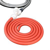 Enema Shower Anal Cleaning Shower Douche System Kit for Men and Women Reusable Red Latex Hose (79in+Valve)