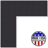 23x27 Smooth Black / Black Custom Mat for Picture Frame with 19x23 opening size (Mat Only, Frame NOT Included)