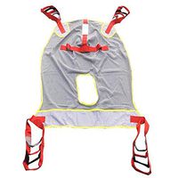Patient Lift Sling Full Body Mesh Transfer Belt with Commode Cutout for Elderly, Handicapped, Disabled
