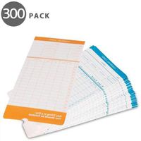 Flexzion 300 Pack Time Cards Monthly Format Thermal Print Paper Timesheet for Daily Employee in Out Attendance Payroll Recorder Puncher Compatible with at CT ET Series Clocks