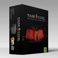 Naar Coal 100% Natural Coconut Hookah Charcoal Cubes, Shisha Coals 1.75 KG, (3.85 lbs) 126 Count