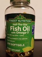 Finest Nutrition Half-The-Size Fish Oil with Omega 3 1200 mg 200 softgels