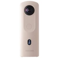 RICOH Theta SC2 Beige 360°Camera 4K Video with Image stabilization High Image Quality High-Speed Data Transfer Beautiful Portrait Shooting with face Detection Thin & Lightweight for iPhone, Android