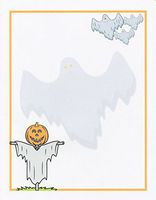 Halloween Ghost Scarecrow Stationery Printer Paper 26 Sheets