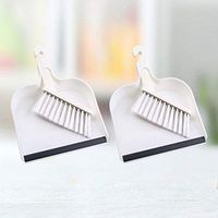 LIOOBO Mini Broom Brush and Dustpan Set Desktop Sweep Broom for Computer Keyboard Car Table Pet Cage Waste 2 Set