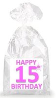 15th Birthday Party Favor Bags with Ties - 12pack