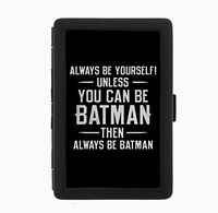 Always Be Batman Funny Super Hero Black Cigarette Case Holder Wallet RFID-blocking