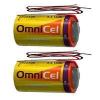 OmniCel ER26500 3.6V 8.5Ah Sz C Lithium Battery Wire Leads AMR Telematics - 2 pcs