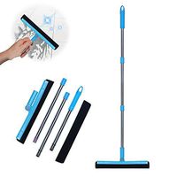 EVA Floor Squeegee Adjustable Professional Water Squeegee Foam Bold with 49" Extra Long Handle for Garage Tile Shower Hair Floor Wiper with Replacement