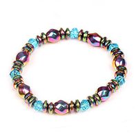 ULUIKY Magnetic Healthcare Bracelet Weight Loss Magnetic Therapy 8mm Round Beads Bracelet (5-0)