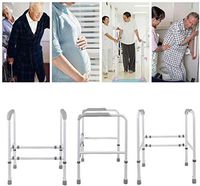 Toilet Safety Rail - Bathroom Safety Assist with Grab Bars and Padded Handrails for Elderly, Disabled, Handicapped Fit Any Toilet (Color : Blue, Size : One Size)