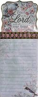 Punch Studio Quiet Bird Song with Scripture Embellished Die Cut Magnetic List Pad, Proverbs 3:5, 61644
