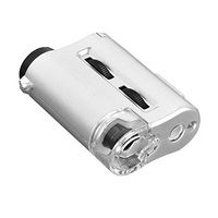 Skycoolwin Mini 30 to 60X Portable Pocket Microscope Jewelry Loupe LED UV Light Magnifier