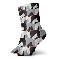 BINGZHAO Black Scottie Dogs Casual Crew Socks,Thin Socks Short Ankle for Outdoor,Running,Athletic,Travel