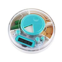 Automatic Pill Dispenser, Digital Pill Organizer Box,Lightweight Vitamin Fish Oil Travel Containers Daily Pill Case, Electronic Medication Organizer with Alarm Reminders Flashing Light