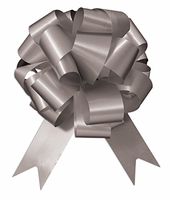 Nicky Bigs Novelties 10-8" Silver Pull Bow Pew Bows Wedding Decorations Wrap