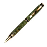 Cigar Twist Pen - 24kt Gold - Green Maple Burl