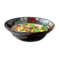 Bowl Retro Plaid Simple European Face Bowl Cutlery Soup Bowl Salad Bowl Dish Bowl Creative Dessert Bowl Straw Hat Bowl Household tableware, retro bowl