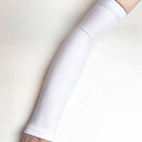 COMPRESSION ARM SLEEVE Men Women Youth (Adult Medium"INCLUDES 1 SLEEVE", White)