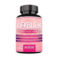 RevBurn PM Night Time Weight Loss for Her with Chamomile & Appetite Suppressant - Night Time Burner ; Promotes Deep Rem Sleep and Recovery - Stimulant Free Metabolism Booster to Burn Fat 30 Cap