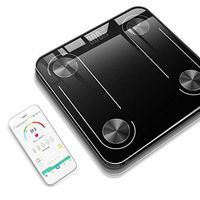 Bluetooth Body Fat Scale, Bathroom Scale Scientific Smart Backlit LED Display Floor Body Weight Balance Scales BMI USB Charging