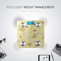 Cartoon Doodle Cute Bees Fat Muscle Scale Scale for Body Weight Bathroom Body Scale Tracks 8 Key Compositions Analyzer Sync with Fitness Apps 400 Lbs