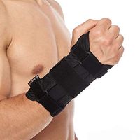 BraceUP Deluxe Wrist Stabilizer Support Brace with Aluminum Splint for Carpal Tunnel Arthritis (S/M, Right Hand)