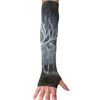 QG ZZX Elk Skull Unisex Compression Arm Sleeves UV Protection Performance Arm Sleeve - for Outdoor Sports Baseball,Basketball,Football (1 Pair)