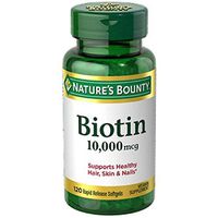 Nature's Bounty Biotin 10,000 mcg, Rapid Release Softgels 120 ea (Pack of 8)