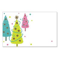 Golden Wishes Christmas Trees Enclosure Cards / Gift Tags - 3 1/2 x 2 1/4 (50)