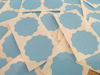 Minilabel 51mm Wavy Edge , Certificate Wafer Company Seal Labels , Stickers For Embossing , Awards & Rewards Light Blue