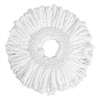 Maxmartt Spin Mop 1 PC of Spinning Mops Head,Microfiber Refill Magic Rotating 360°Mop for Cleaning Home Bathroom Supply (Blue Purple and White) (Color : White)