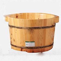 Foot Tub,Foot Bath Barrel,Solid Wood Foot Soaking Barrel,Foot Spa Wooden Tub,Cypress Wood Foot Bucket,Foot Wooden Barrel，Solid Wood Foot Basin