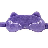 Drasawee Lovely Comfort Sleeping Ice Bag Stuffed Eye Mask Blindfold Purple