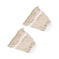 Looped End Wet Mop Head,Commercial Mop Head–Heavy Duty Cotton String Mop Refills,6 Inch Universal Headband, Mop Head Replacement for Home, Industrial and Commercial Use-White（2 Pack）
