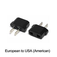 TOOGOO European To American Outlet Plug Adapter 6 Pack