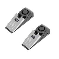 2pc Home Security Wedge Door Stop Alarm System Device Intruder Alert Detection