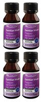 De La Cruz 1% Gentian Violet First Aid Antiseptic Liquid, Made in USA 1 FL OZ (4 Bottles)