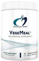 Designs for Health VegeMeal - Chocolate Pea Protein Meal Supplement with 5-MTHF + Creatine (15 Servings / 570g)