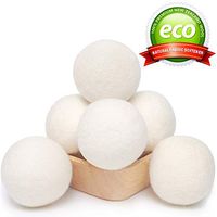 Wool Dryer Balls Laundry XL 6-Pack 100% Organic New Zealand Wool, Handmade Eco Dryer Balls Reusable Natural Fabric Softener, Dryer Sheets Alternative, Reducing Wrinkles, Hypoallergenic, Chemical Free