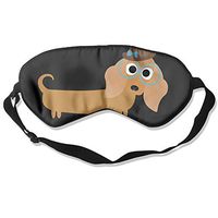 Sleep Mask Long Haired Dachshund Eye Cover Blackout Eye Masks,Soothing Puffy Eyes,Dark Circles,Stress,Breathable Blindfold For Women Men