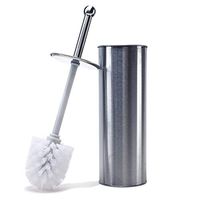 Huji Stainless Steel Toilet Brush and Holder for Bathroom (3, Stainless Steel Toilet Brush)