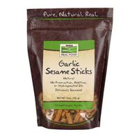 Sesame Sticks, Garlic 9 oz by Now Foods (Pack of 3)
